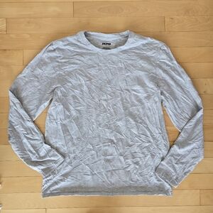 SKIMS mens size large long sleeve heathered grey tee top